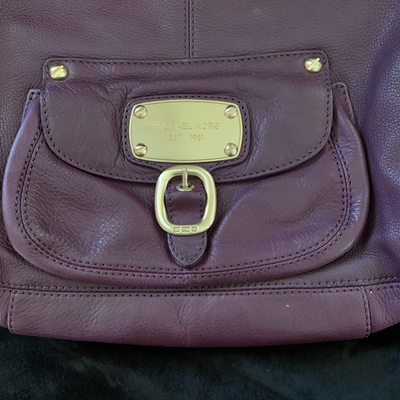 Leather Purple Michael Kors Bag - Picture 5 of 8